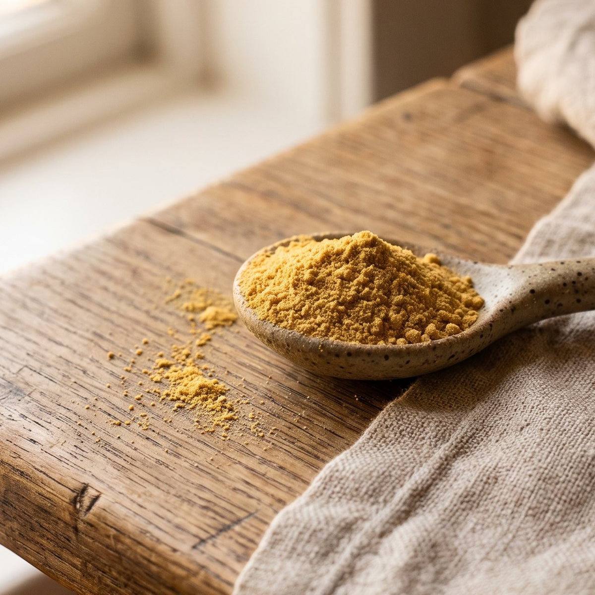 Bile-salt powder in a small spoon